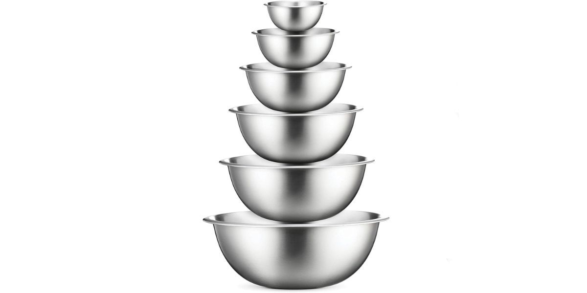 FineDine Stainless Steel Mixing Bowls Set 