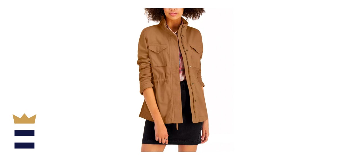Style &amp; Co Petite Cotton Utility Jacket