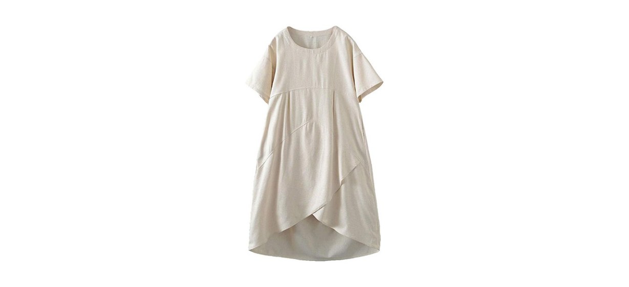 Best Tebreux Women's Linen Oversized Dress