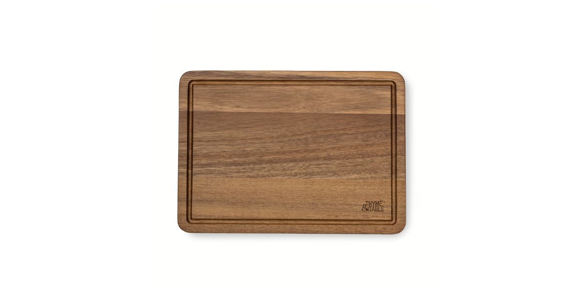 Thyme &amp; Table Medium 10&quot;x14&quot; Acacia Wood Cutting Board