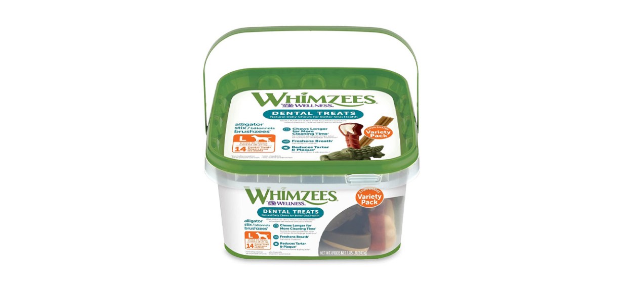 Whimzees Large Variety Dog Chews Container