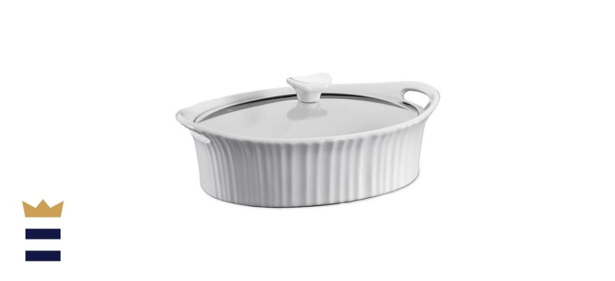 white ceramic casserole dishes