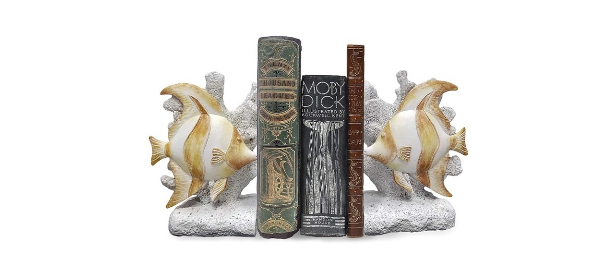 World of Wonders Elegant Angelfish Bookend Set