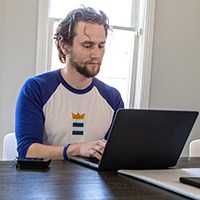 Man working on laptop