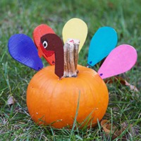 Pumpkin turkey decoration