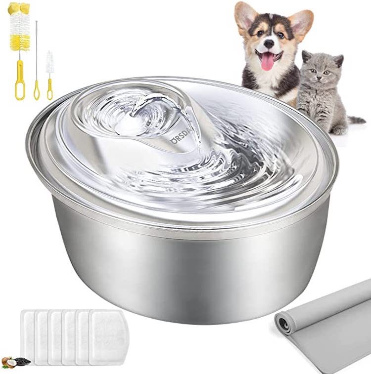 ORSDA Stainless Steel Pet Water Fountain