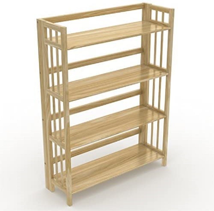 Stony-Edge 4-Shelf Folding Bookcase
