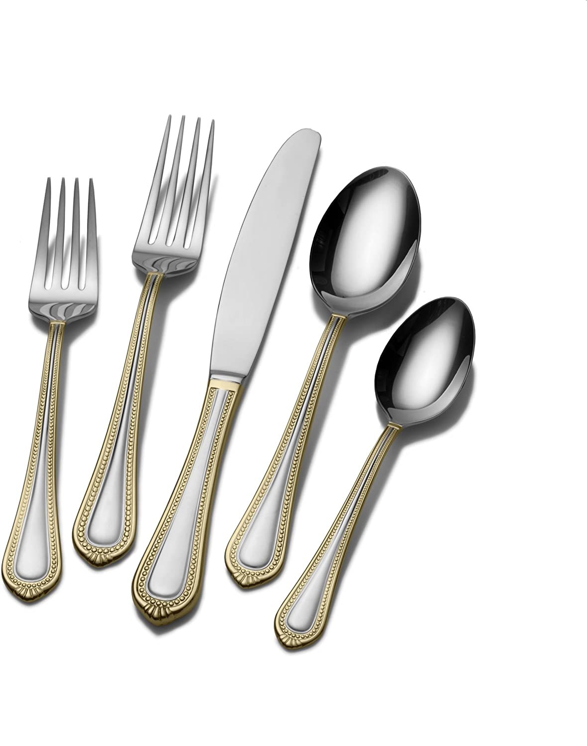 Mikasa 65-Piece Regent Bead Flatware Set
