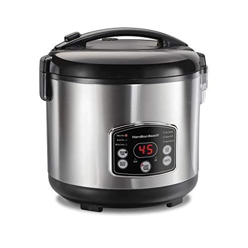 Hamilton Beach Rice Cooker with Steam &amp; Rinse Basket