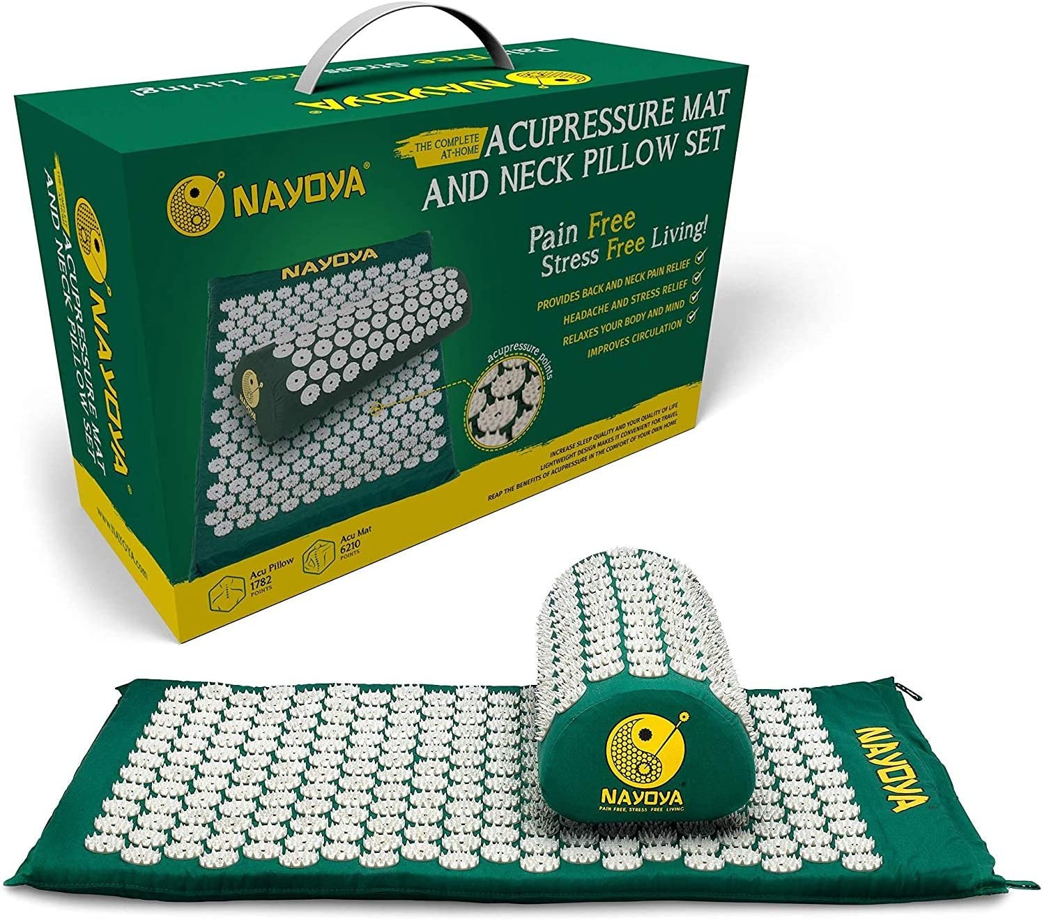 Nayoya Wellness Acupressure Mat and Pillow Set
