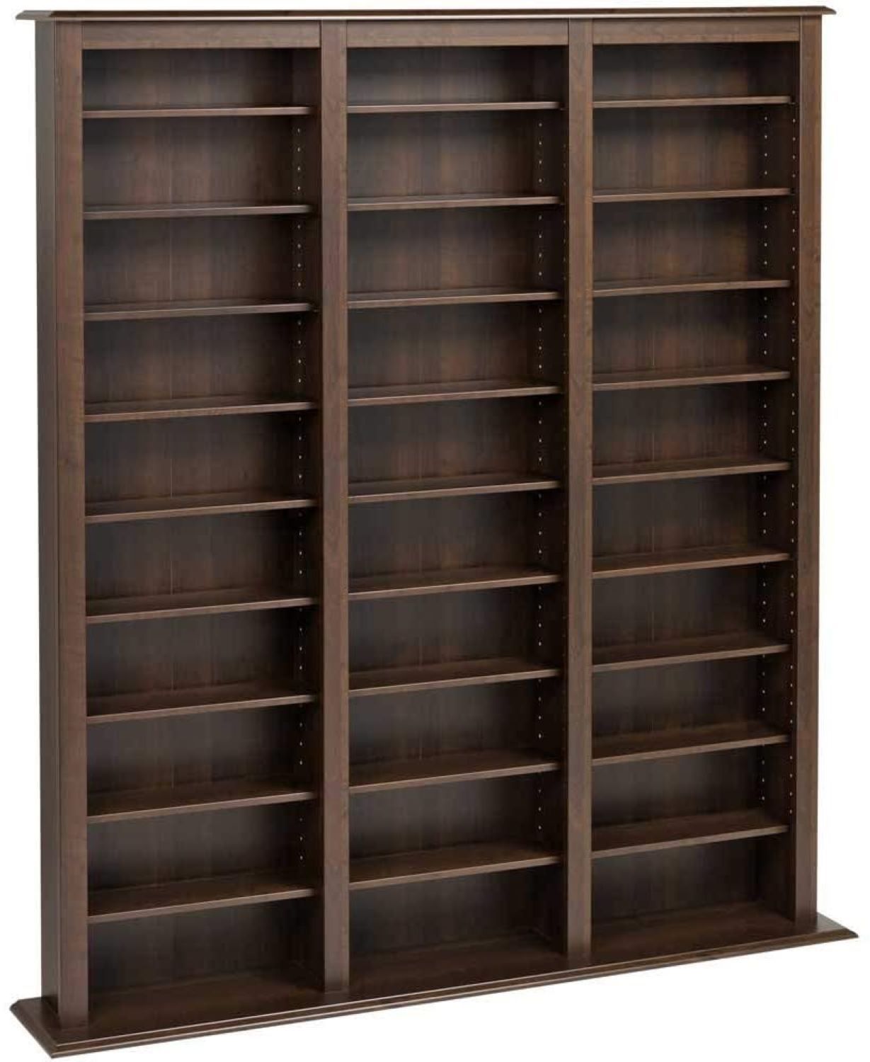 Prepac Espresso Triple Width Barrister Tower