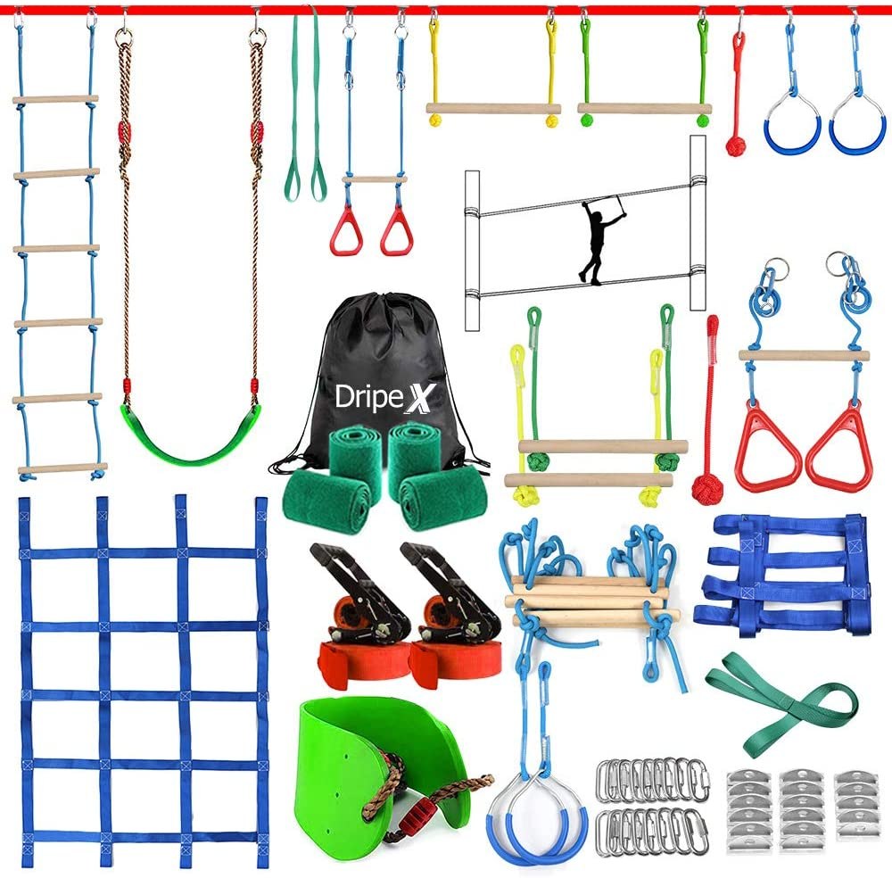 Dripex Ninja Warrior Obstacle Course For Kids