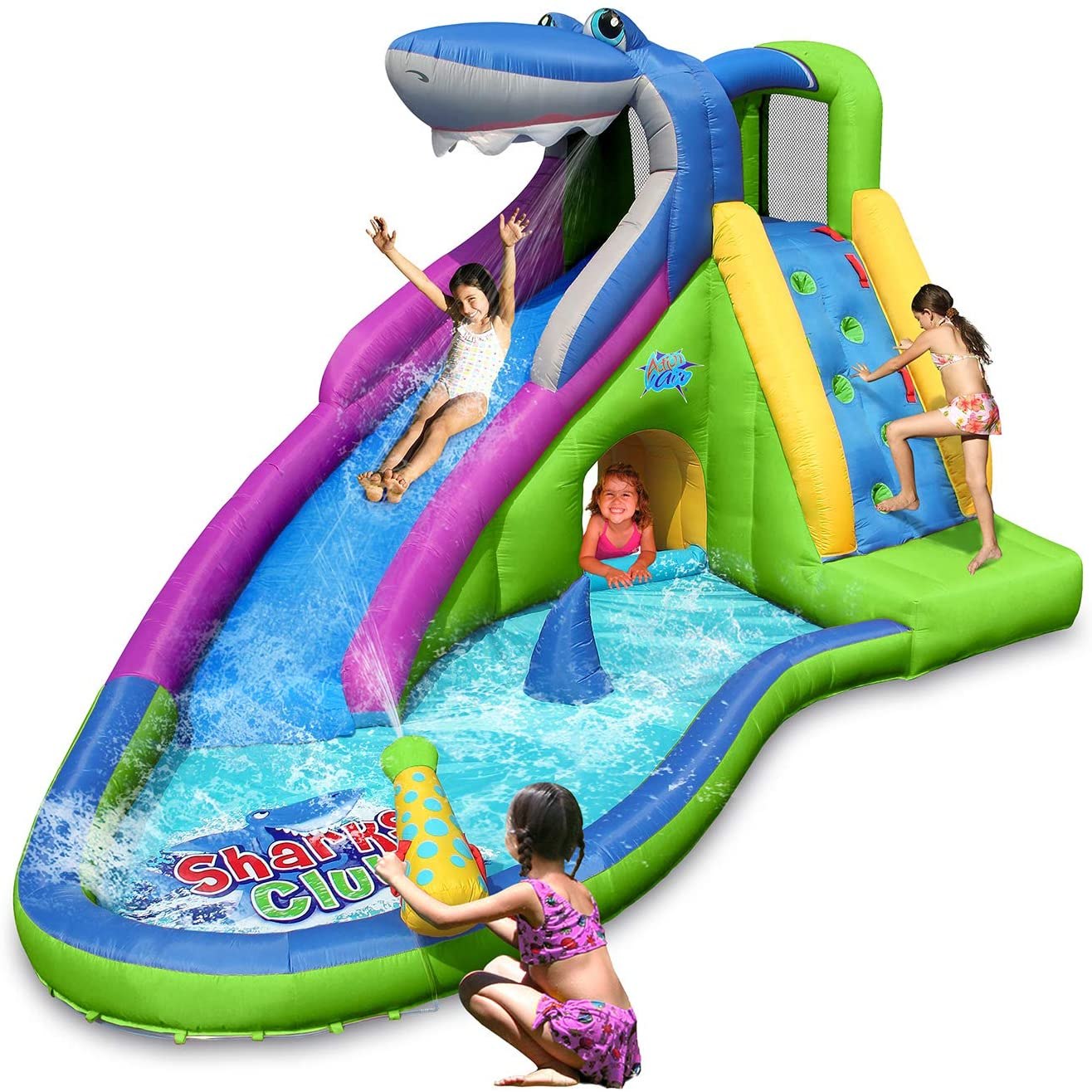 Action Air Inflatable Waterslide, Shark Bounce House