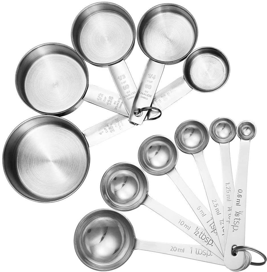 Accmor 11-Piece Stainless Steel Measuring Spoons/Cups Set