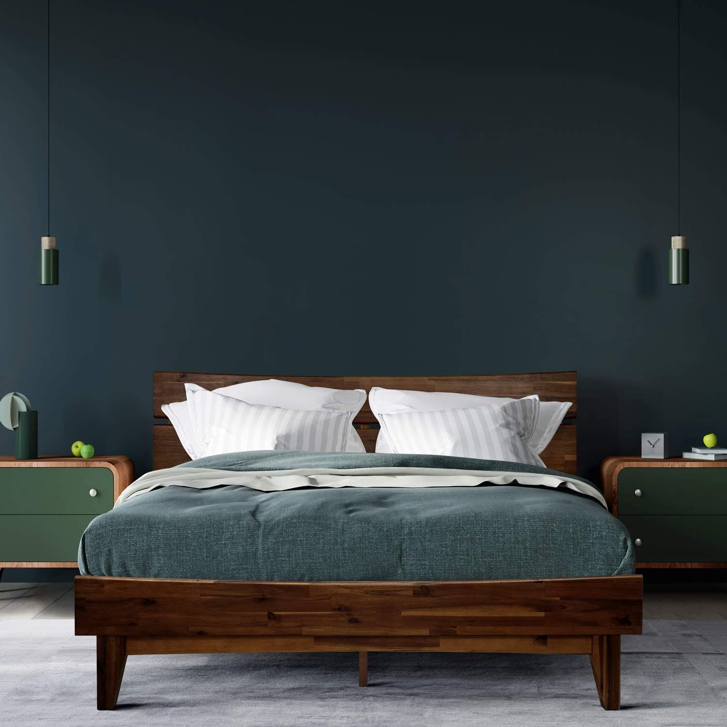 Acacia Aurora Wood Platform Bed Frame