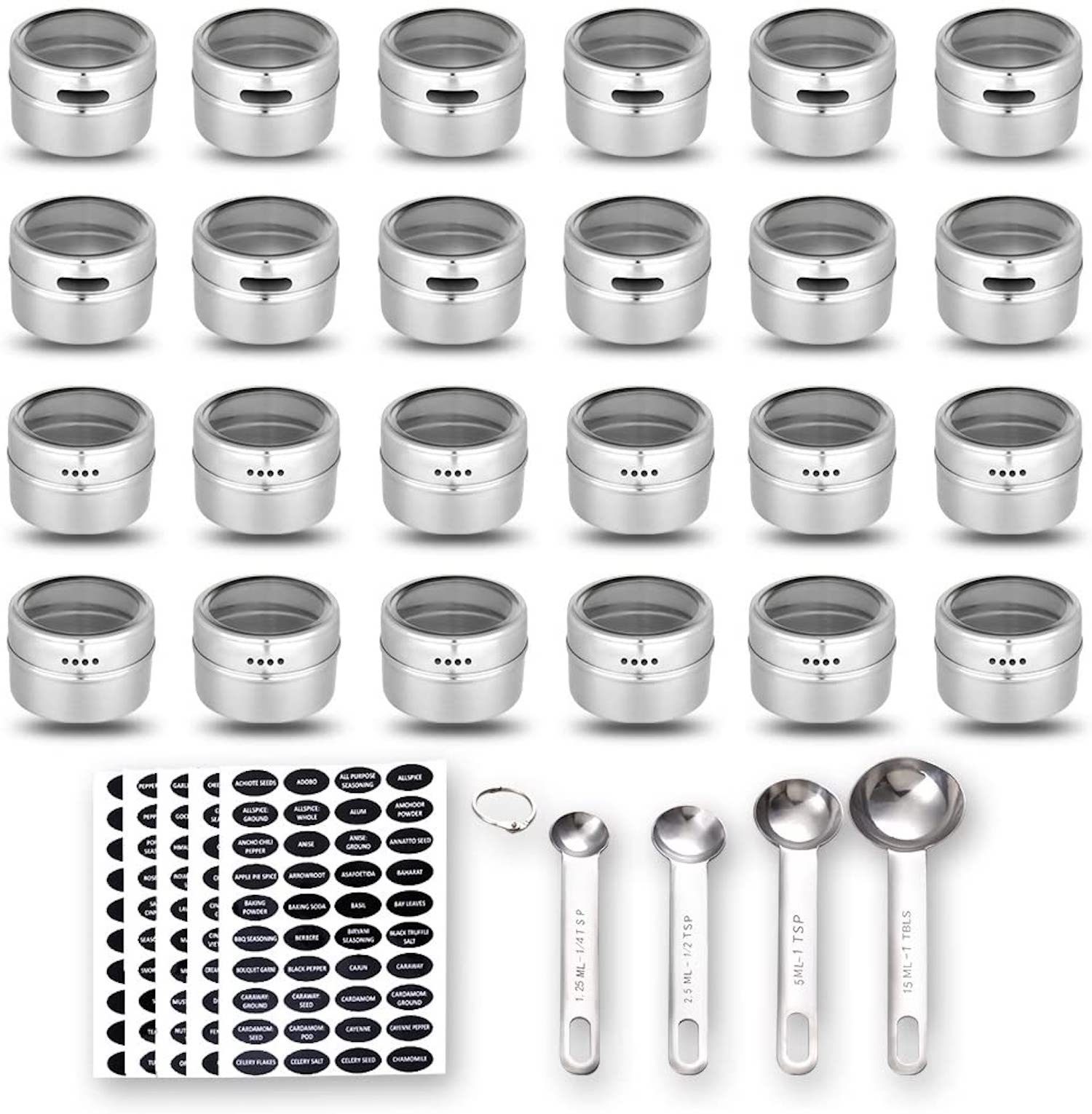 Hanindy 24 Magnetic Spice Tins