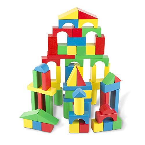 Melissa &amp; Doug Wooden Building Blocks Set