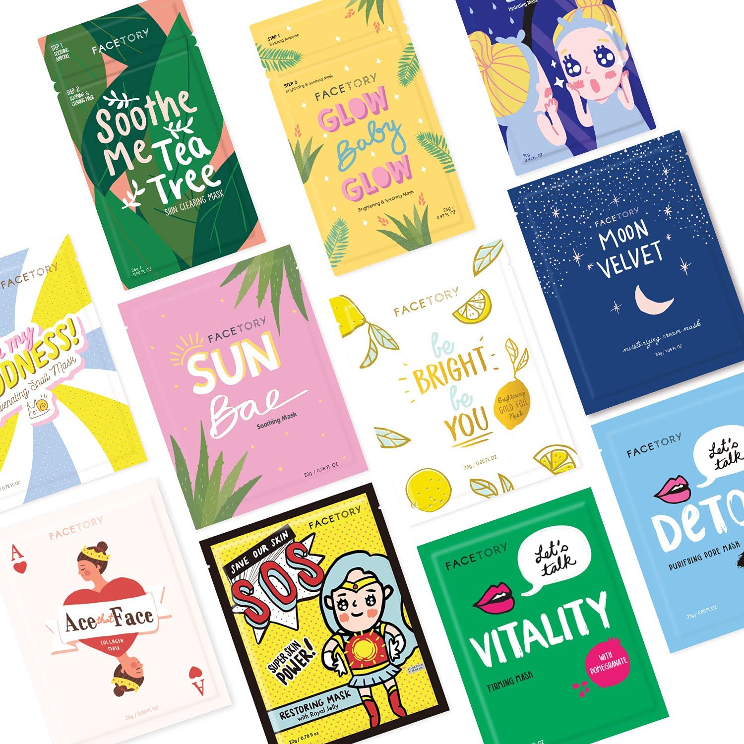 FaceTory Original 11 Face Sheet Mask Collection