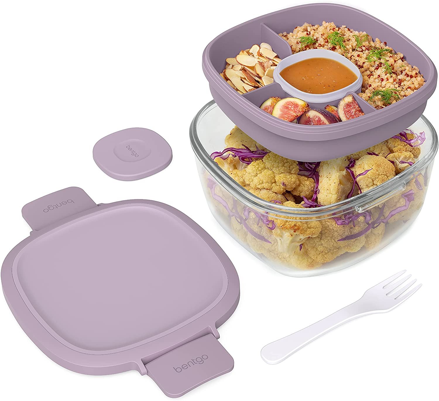 Bentgo Glass, Leak-Poof Salad Container