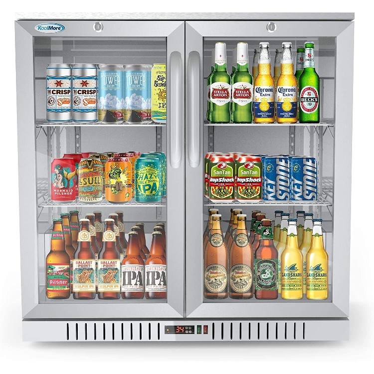 Koolmore Stainless Steel Two-Door Refrigerator, 7.4 cu. ft.