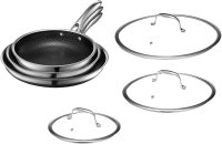 HexClad Hybrid Nonstick 6-Piece Fry Pan Set