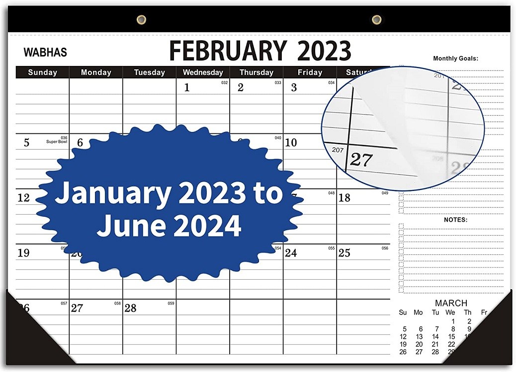 Wabhas 2023 Desk Calendar, 17" x 12" x 18"