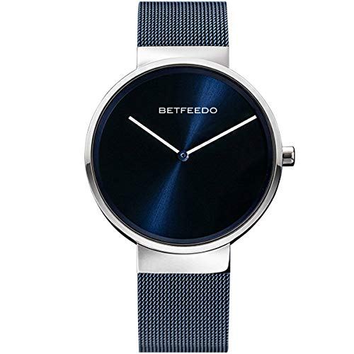 Betfeedo Analog Quartz Dress Wrist Watch with Mesh Milanese Bracelet