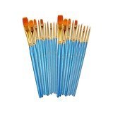 BOSOBO 20-Piece Nylon Watercolor Paint Brush Set
