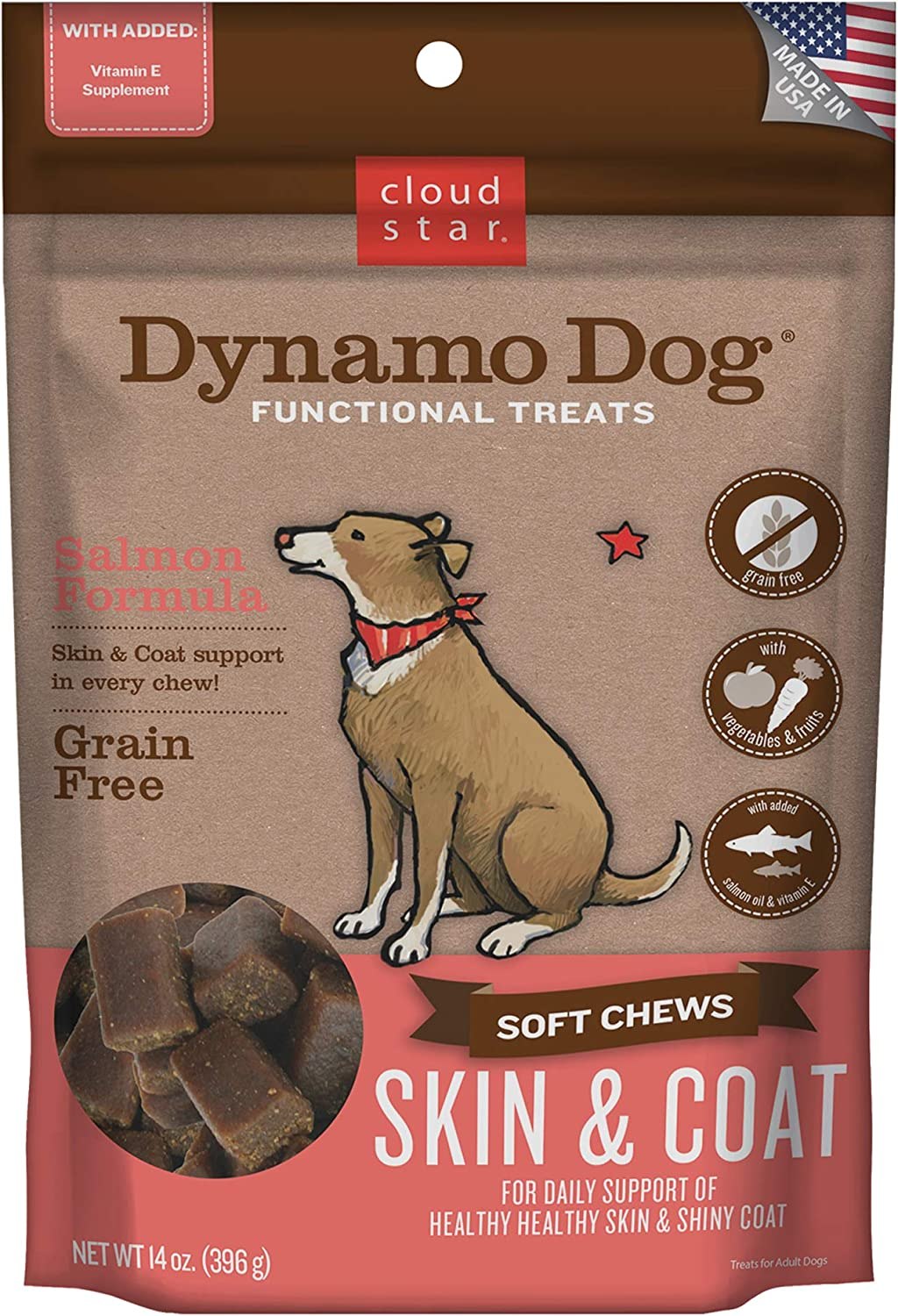 Cloud Star Dynamo Dog Skin &amp; Coat Soft Chews