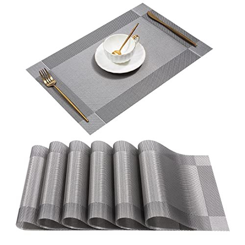 U'Artlines Crossweave Woven Vinyl Placemat Set