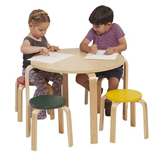 ECR4Kids Bentwood Table and Stool Set for Kids