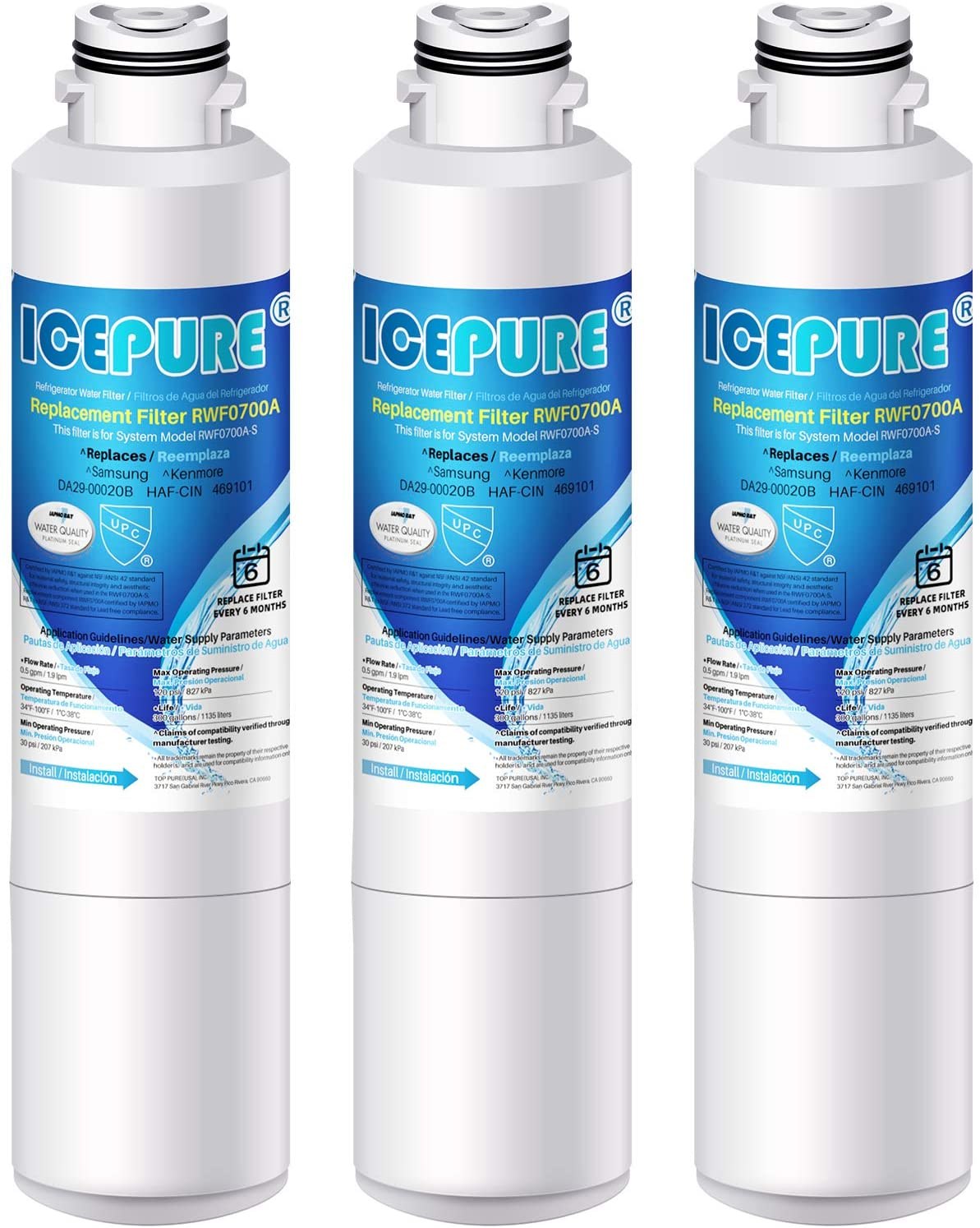 GOLDEN ICEPURE Refrigerator Water Filter