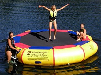 Island Hopper 13 Foot Bounce N Splash Water Bouncer