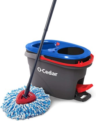 O-Cedar EasyWring RinseClean Microfiber Spin Mop &amp; Bucket