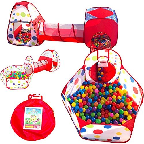 Playz 6-Piece Play Tent and Tunnel