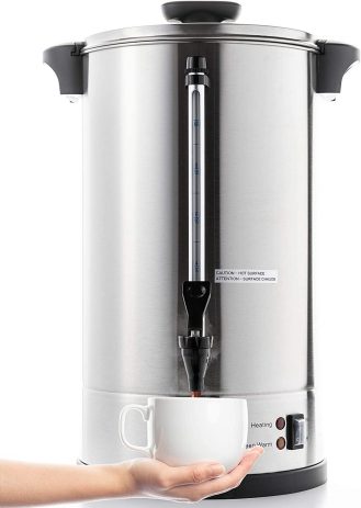 SYBO Commercial Grade Stainless Steel Percolate Coffee Maker, 100 Cup