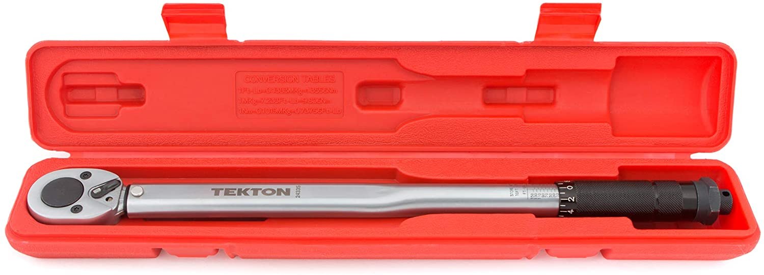 TEKTON 1/2-Inch Drive Click Torque Wrench, 10-150-Foot/Pound