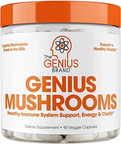 The Genius Brand Genius Mushrooms Immune System Booster and Nootropic Brain Supplement