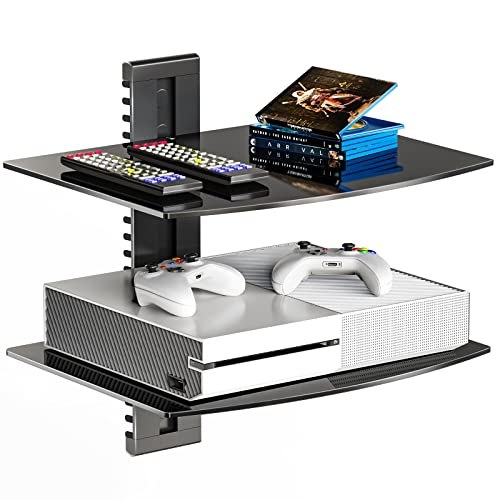 WALI Floating Shelf with Strengthened Tempered Glass